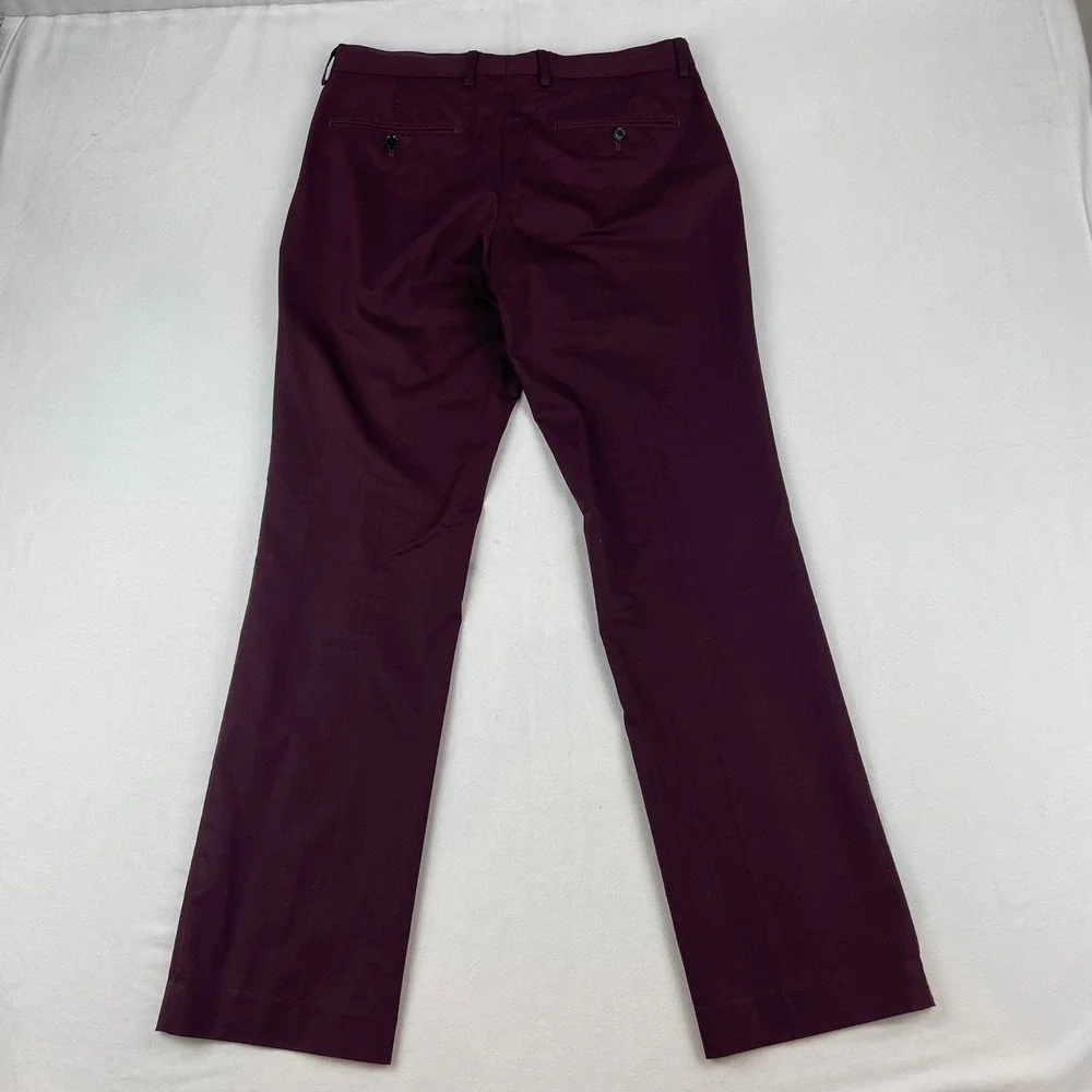 Graham & Co Plaid Blazer 40L & Express Photographer Pants 30x32 Burgundy Suit
